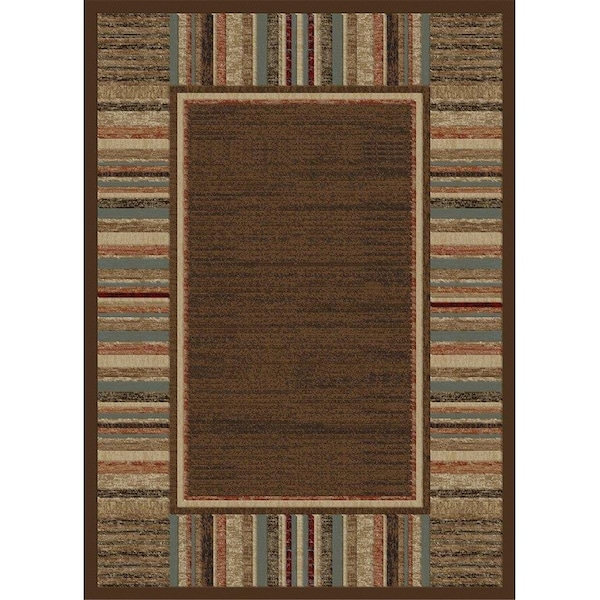 Perfectpillows 5 ft. 3 in. x 7 ft. 3 ft. Soho Border - Brown PE2845459 - main